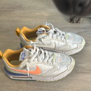 Nike White and Orange Sneakers